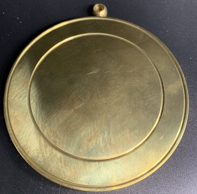 Латунная медаль 75 мм с гравировкой